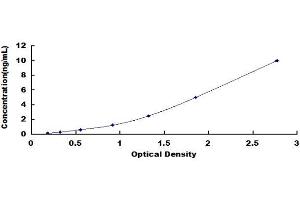 Typical standard curve (ALDH6A1 Kit ELISA)