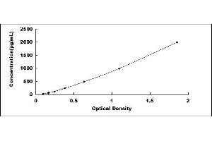 Typical standard curve (CXCL9 Kit ELISA)