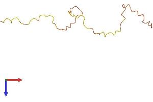 AlphaFold protein structure predicition of Human Recombinant KRTAP19-1 Protein, UniprotID Q8IUB9