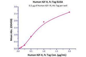 Immobilized Human IGF-I R, His Tag (Cat# IGR-H5229) at 2μg/mL (100 µl/well),can bind Human IGF-II, Fc Tag (Cat# IG2-H4260) with a linear range of 0.