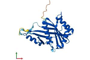 AlphaFold protein structure predicition of Human Recombinant MED20 Protein, UniprotID Q9H944