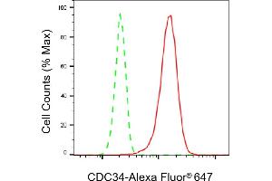 Flow cytometric analysis of CDC34 expression in HT- cells using CDC34 antibody (ABIN7798008), 1:2,000). (Recombinant CDC34 anticorps)