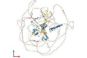 AlphaFold protein structure predicition of Mouse Recombinant Trerf1 Protein, UniprotID Q8BXJ2