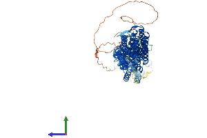 AlphaFold protein structure predicition of Mouse Recombinant Tnfaip2 Protein, UniprotID Q61333