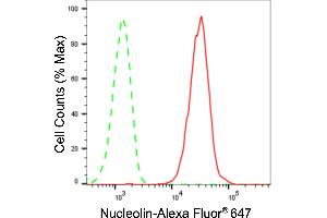 Flow cytometric analysis of Nucleolin expression in HAP-1 cells using Nucleolin antibody (ABIN7799668), 1:2,000). (Recombinant Nucleolin anticorps)
