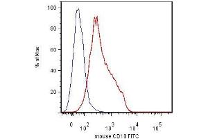Surface staining of mouse splenocytes using anti-CD18 antibody (clone M18/2).