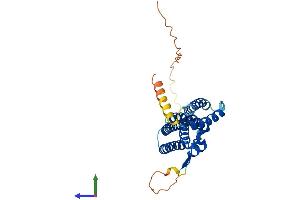 AlphaFold protein structure predicition of Human Recombinant TSNAX Protein, UniprotID Q99598