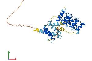 AlphaFold protein structure predicition of Mouse Recombinant Acbd6 Protein, UniprotID Q9D061