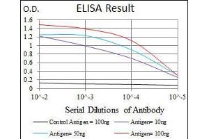 Black line: Control Antigen (100 ng), Purple line: Antigen(10 ng), Blue line: Antigen (50 ng), Red line: Antigen (100 ng),