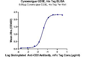 Immobilized Cynomolgus CD3E, His Tag at 0.