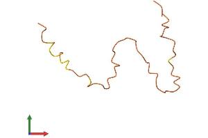 AlphaFold protein structure predicition of Human Recombinant KRTAP20-2 Protein, UniprotID Q3LI61