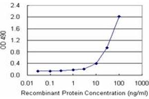 Sandwich ELISA detection sensitivity ranging from 1 ng/mL to 100 ng/mL. (ADH5 (Humain) Matched Antibody Pair)