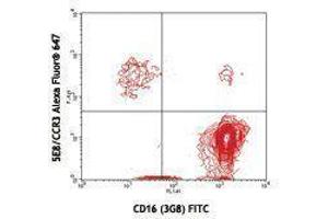 Flow Cytometry (FACS) image for anti-Chemokine (C-C Motif) Receptor 3 (CCR3) antibody (Alexa Fluor 647) (ABIN2657662) (CCR3 anticorps  (Alexa Fluor 647))