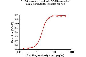 Elisa plates were pre-coated with Flag Tag -Nanodisc (0.