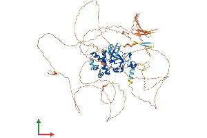 AlphaFold protein structure predicition of Mouse Recombinant Kmt5b Protein, UniprotID Q3U8K7