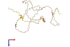 AlphaFold protein structure predicition of Human Recombinant ESRG Protein, UniprotID Q1W209