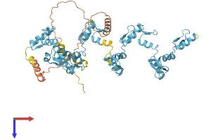 AlphaFold protein structure predicition of Human Recombinant ZFP14 Protein, UniprotID Q9HCL3