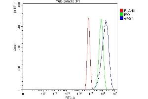 Flow Cytometry analysis of U87 cells using anti-Gastrin/GAST antibody (ABIN7603052). (Gastrin anticorps  (Middle Region))