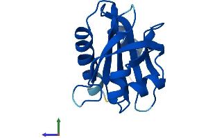 AlphaFold protein structure predicition of Human Recombinant PFN3 Protein, UniprotID P60673