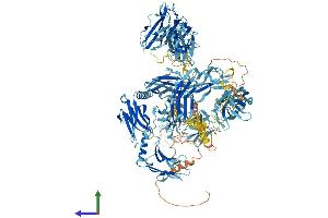 AlphaFold protein structure predicition of Mouse Recombinant Myom3 Protein, UniprotID A2ABU4