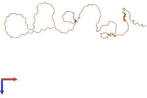 AlphaFold protein structure predicition of Human Recombinant KRTAP11-1 Protein, UniprotID Q8IUC1