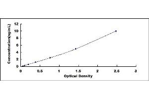 Typical standard curve (HSP90AB1 Kit ELISA)