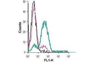 Cell surface detection of EphA3 in live intact human Jurkat T-cell leukemia cells: (black line) Cells.