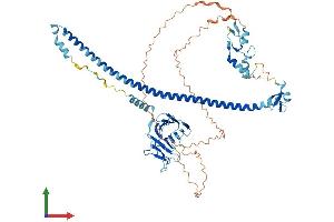 AlphaFold protein structure predicition of Human Recombinant TRIM41 Protein, UniprotID Q8WV44