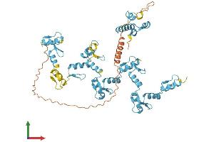 AlphaFold protein structure predicition of Human Recombinant ZFP82 Protein, UniprotID Q8N141
