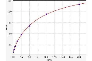 Typical standard curve (BTN2A1 Kit ELISA)