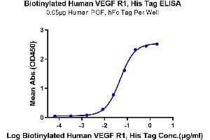 Immobilized Human PGF, hFc Tag at 0.