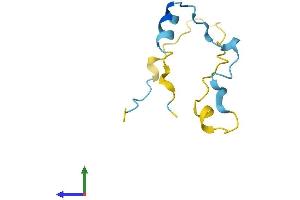 AlphaFold protein structure predicition of Mouse Recombinant Camk2n2 Protein, UniprotID Q78WH7