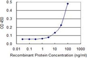 Detection limit for recombinant GST tagged ST3GAL4 is 3 ng/ml as a capture antibody.