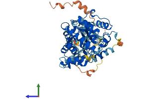 AlphaFold protein structure predicition of Human Recombinant ARHGAP1 Protein, UniprotID Q07960