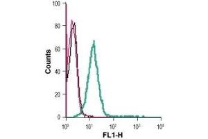 Cell surface detection of ZIP6 in live intact human Jurkat T-cell leukemia cells: (black line) Cells.