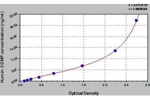 Typical Standard Curve (COMP Kit ELISA)