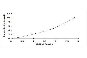 Typical standard curve (GFAP Kit ELISA)