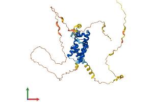AlphaFold protein structure predicition of Mouse Recombinant Pou5f1 Protein, UniprotID P20263