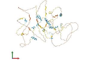 AlphaFold protein structure predicition of Mouse Recombinant Mdm1 Protein, UniprotID Q9D067