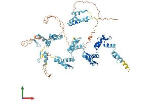 AlphaFold protein structure predicition of Human Recombinant ZNF354B Protein, UniprotID Q96LW1