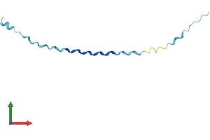 AlphaFold protein structure predicition of Human Recombinant SPRR2B Protein, UniprotID P35325
