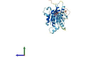 AlphaFold protein structure predicition of Mouse Recombinant Gtf2h3 Protein, UniprotID Q8VD76