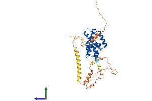 AlphaFold protein structure predicition of Mouse Recombinant Fbxo16 Protein, UniprotID Q9QZM9