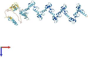 AlphaFold protein structure predicition of Human Recombinant ZNF14 Protein, UniprotID P17017
