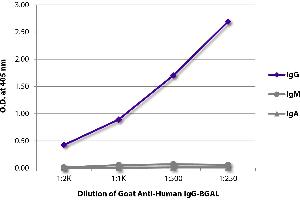 ELISA image for Goat anti-Human IgG (Heavy Chain) antibody (beta-Gal) (ABIN375872)