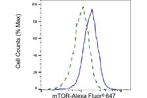 Validation of mTOR knockdown using flow cytometry.