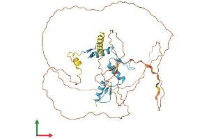 AlphaFold protein structure predicition of Mouse Recombinant Klf12 Protein, UniprotID O35738