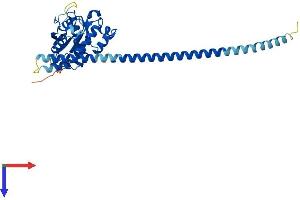 AlphaFold protein structure predicition of Human Recombinant GIMAP2 Protein, UniprotID Q9UG22