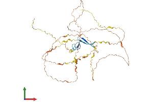 AlphaFold protein structure predicition of Human Recombinant FAM90A1 Protein, UniprotID Q86YD7