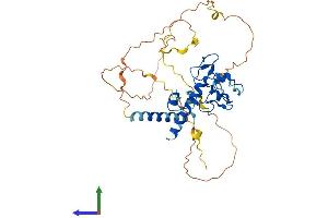AlphaFold protein structure predicition of Human Recombinant CDCA7 Protein, UniprotID Q9BWT1